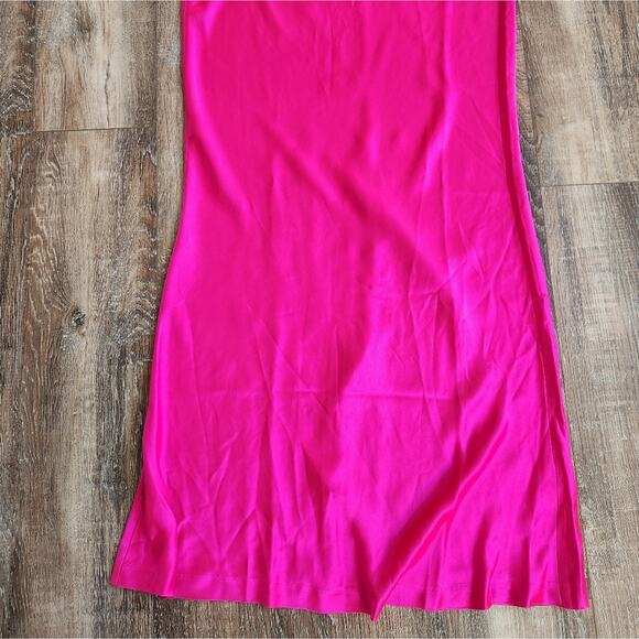 Retrofete Selma Dress in Neon Pink Size XL Cutouts Maxi Sleeveless NWT - Picture 6 of 14